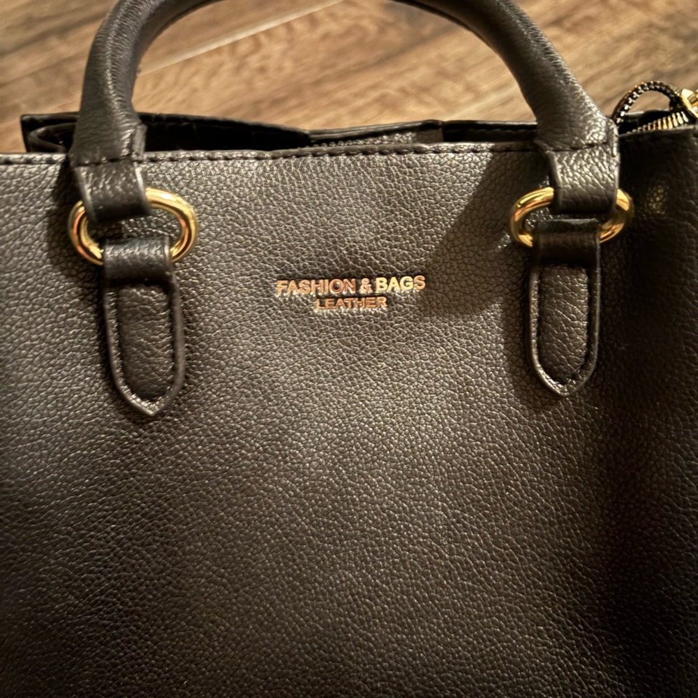 Black Leather Crossbody Bag - Like New